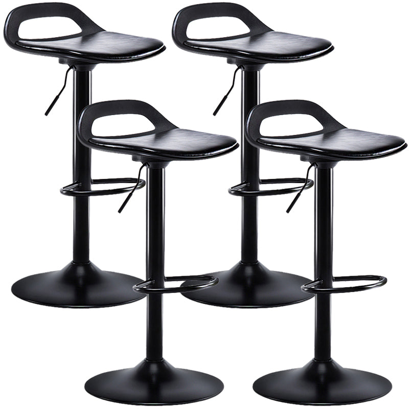 Industrial Style Bar-stool Metal Leg with Adjustable Height Bucket Seat Barstool Textured Black 4 Piece Set Clearhalo 'Bar Furniture' 'Bar Stools' 'bar_stools' 'furn' 'furn_bar_stools' 'furniture_bar_stools' 'Kitchen & Dining Furniture' 'kitchen&dining_furn' 'kitchen' 'kitchen_furn' Furniture' 4463776