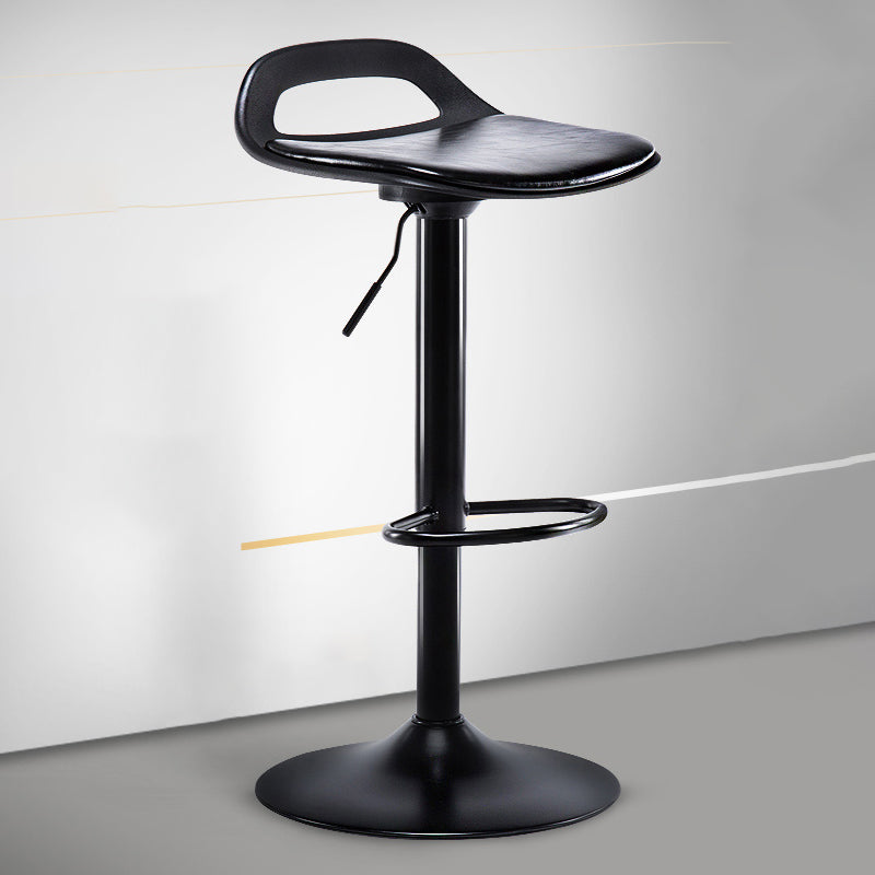 Industrial Style Bar-stool Metal Leg with Adjustable Height Bucket Seat Barstool Textured Black 1 Piece Clearhalo 'Bar Furniture' 'Bar Stools' 'bar_stools' 'furn' 'furn_bar_stools' 'furniture_bar_stools' 'Kitchen & Dining Furniture' 'kitchen&dining_furn' 'kitchen' 'kitchen_furn' Furniture' 4463777