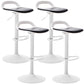 Industrial Style Bar-stool Metal Leg with Adjustable Height Bucket Seat Barstool Matte Black 4 Piece Set Clearhalo 'Bar Furniture' 'Bar Stools' 'bar_stools' 'furn' 'furn_bar_stools' 'furniture_bar_stools' 'Kitchen & Dining Furniture' 'kitchen&dining_furn' 'kitchen' 'kitchen_furn' Furniture' 4463779