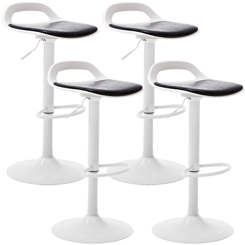 Industrial Style Bar-stool Metal Leg with Adjustable Height Bucket Seat Barstool Matte Black 4 Piece Set Clearhalo 'Bar Furniture' 'Bar Stools' 'bar_stools' 'furn' 'furn_bar_stools' 'furniture_bar_stools' 'Kitchen & Dining Furniture' 'kitchen&dining_furn' 'kitchen' 'kitchen_furn' Furniture' 4463779