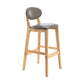 Modern Armless Backrest Counter Stool Wood Dessert Shop Bar Stool with Cushion and Pedal Clearhalo 'Bar Furniture' 'Bar Stools' 'bar_stools' 'furn' 'furn_bar_stools' 'furniture_bar_stools' 'Kitchen & Dining Furniture' 'kitchen&dining_furn' 'kitchen' 'kitchen_furn' Furniture' 4463792