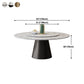Round Dinette Table Modern Style Pedestal Dining Site Table with Turntable Clearhalo ' dining_table' 'Dining Tables & Seating' 'Dining Tables' 'furn' 'furn_dining_table' 'Furniture' 'furniture_dining_table' 'Kitchen & Dining Furniture' 'kitchen&dining_furn' 'kitchen' 'kitchen_dining_table' 4467534