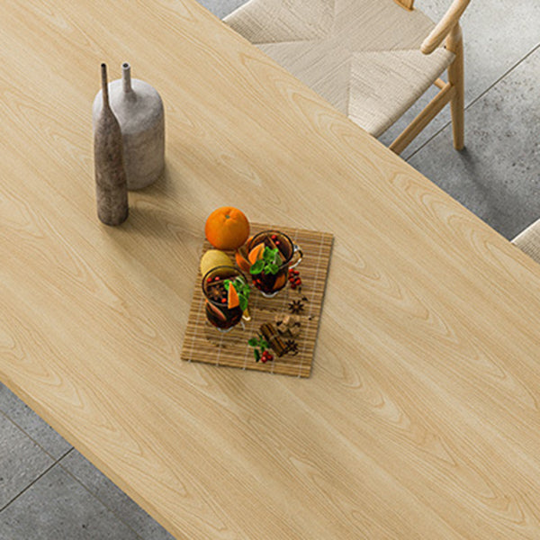 Modern Style Dining Table Rectangle Wooden Dining Table with Acrylic Base Clearhalo ' dining_table' 'Dining Tables & Seating' 'Dining Tables' 'furn' 'furn_dining_table' 'Furniture' 'furniture_dining_table' 'Kitchen & Dining Furniture' 'kitchen&dining_furn' 'kitchen' 'kitchen_dining_table' 4467557