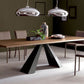 Solid Wood Top Dining Table Black Pedestal Base Dining Table 63"L x 27.6"W x 29.5"H Without Chairs Clearhalo ' dining_table' 'Dining Tables & Seating' 'Dining Tables' 'furn' 'furn_dining_table' 'Furniture' 'furniture_dining_table' 'Kitchen & Dining Furniture' 'kitchen&dining_furn' 'kitchen' 'kitchen_dining_table' 4467576