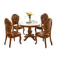 Round 4 Legs Victorian Style Dining Table Sintered Stone Fixed Table for Kitchen Clearhalo ' dining_table' 'Dining Tables & Seating' 'Dining Tables' 'furn' 'furn_dining_table' 'Furniture' 'furniture_dining_table' 'Kitchen & Dining Furniture' 'kitchen&dining_furn' 'kitchen' 'kitchen_dining_table' 4467596
