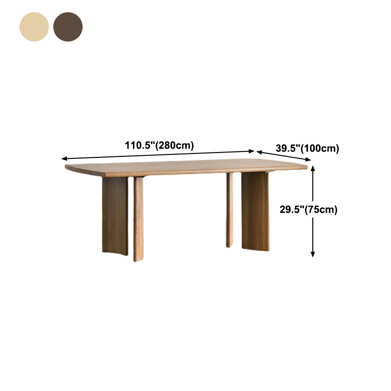 Rectangle Casual Dining Table Pinewood Solid Wood Fixed Table for Home Use Clearhalo ' dining_table' 'Dining Tables & Seating' 'Dining Tables' 'furn' 'furn_dining_table' 'Furniture' 'furniture_dining_table' 'Kitchen & Dining Furniture' 'kitchen&dining_furn' 'kitchen' 'kitchen_dining_table' 4467615