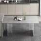 Modern Style Dining Table Rectangle Sintered Stone Dining Table with Acrylic Base Gray Without Chairs Clearhalo ' dining_table' 'Dining Tables & Seating' 'Dining Tables' 'furn' 'furn_dining_table' 'Furniture' 'furniture_dining_table' 'Kitchen & Dining Furniture' 'kitchen&dining_furn' 'kitchen' 'kitchen_dining_table' 4467618