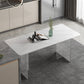 Modern Style Dining Table Rectangle Sintered Stone Dining Table with Acrylic Base White Without Chairs Clearhalo ' dining_table' 'Dining Tables & Seating' 'Dining Tables' 'furn' 'furn_dining_table' 'Furniture' 'furniture_dining_table' 'Kitchen & Dining Furniture' 'kitchen&dining_furn' 'kitchen' 'kitchen_dining_table' 4467619