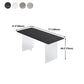 Modern Style Dining Table Rectangle Sintered Stone Dining Table with Acrylic Base Clearhalo ' dining_table' 'Dining Tables & Seating' 'Dining Tables' 'furn' 'furn_dining_table' 'Furniture' 'furniture_dining_table' 'Kitchen & Dining Furniture' 'kitchen&dining_furn' 'kitchen' 'kitchen_dining_table' 4467625