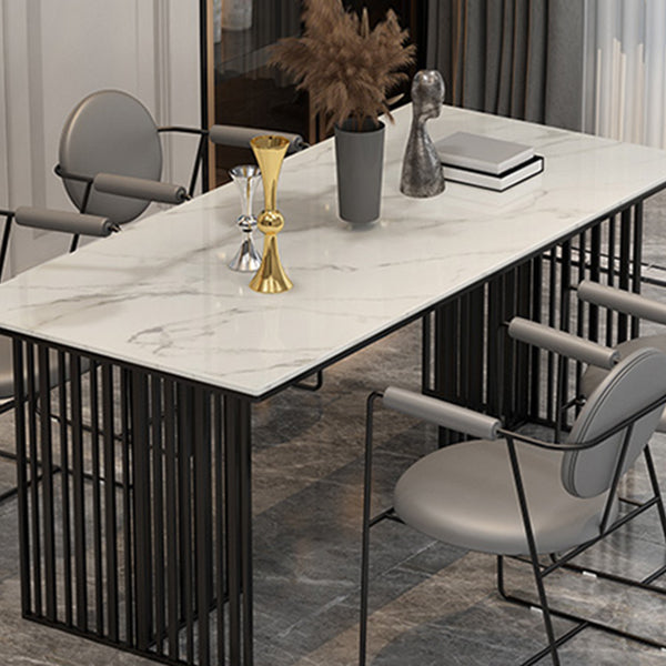 Traditional Luxury Dining Table Sintered Stone Table with Gold Frame for Home Use Clearhalo ' dining_table' 'Dining Tables & Seating' 'Dining Tables' 'furn' 'furn_dining_table' 'Furniture' 'furniture_dining_table' 'Kitchen & Dining Furniture' 'kitchen&dining_furn' 'kitchen' 'kitchen_dining_table' 4467636