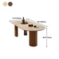 Solid Wood Contemporary Free Form Dining Table Pine Wood Top Table for Home Clearhalo ' dining_table' 'Dining Tables & Seating' 'Dining Tables' 'furn' 'furn_dining_table' 'Furniture' 'furniture_dining_table' 'Kitchen & Dining Furniture' 'kitchen&dining_furn' 'kitchen' 'kitchen_dining_table' 4467659