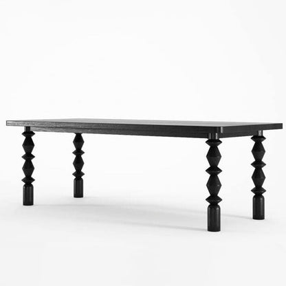 Rectangle Shape Casual Dining Table Solid Wood Fixed Table for Restaurant Black Without Chairs Clearhalo ' dining_table' 'Dining Tables & Seating' 'Dining Tables' 'furn' 'furn_dining_table' 'Furniture' 'furniture_dining_table' 'Kitchen & Dining Furniture' 'kitchen&dining_furn' 'kitchen' 'kitchen_dining_table' 4467712