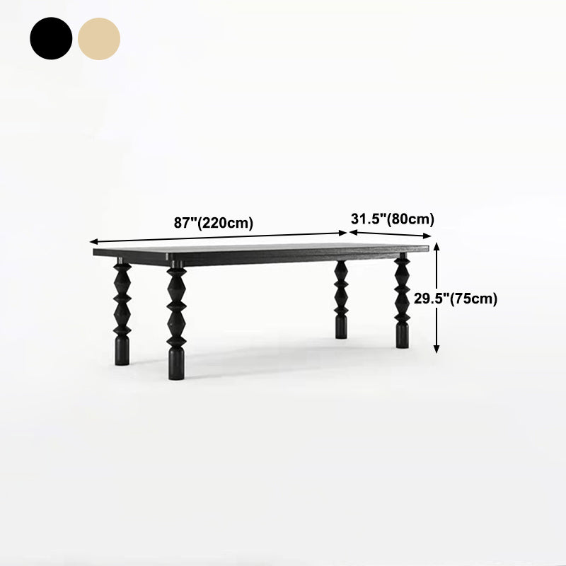Rectangle Shape Casual Dining Table Solid Wood Fixed Table for Restaurant Clearhalo ' dining_table' 'Dining Tables & Seating' 'Dining Tables' 'furn' 'furn_dining_table' 'Furniture' 'furniture_dining_table' 'Kitchen & Dining Furniture' 'kitchen&dining_furn' 'kitchen' 'kitchen_dining_table' 4467726