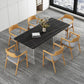 Modern Dining Table Rectangle Stone Top Table with Sled Base Clearhalo ' dining_table' 'Dining Tables & Seating' 'Dining Tables' 'furn' 'furn_dining_table' 'Furniture' 'furniture_dining_table' 'Kitchen & Dining Furniture' 'kitchen&dining_furn' 'kitchen' 'kitchen_dining_table' 4467751