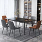 Stone Dining Room Collection Industrial Style Rectangle 4 Legs Dining Table Black 63"L x 35.4"W x 29.5"H Without Chairs Clearhalo ' dining_table' 'Dining Tables & Seating' 'Dining Tables' 'furn' 'furn_dining_table' 'Furniture' 'furniture_dining_table' 'Kitchen & Dining Furniture' 'kitchen&dining_furn' 'kitchen' 'kitchen_dining_table' 4467760