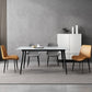 Stone Dining Room Collection Industrial Style Rectangle 4 Legs Dining Table White 55.1"L x 31.5"W x 29.5"H Without Chairs Clearhalo ' dining_table' 'Dining Tables & Seating' 'Dining Tables' 'furn' 'furn_dining_table' 'Furniture' 'furniture_dining_table' 'Kitchen & Dining Furniture' 'kitchen&dining_furn' 'kitchen' 'kitchen_dining_table' 4467762