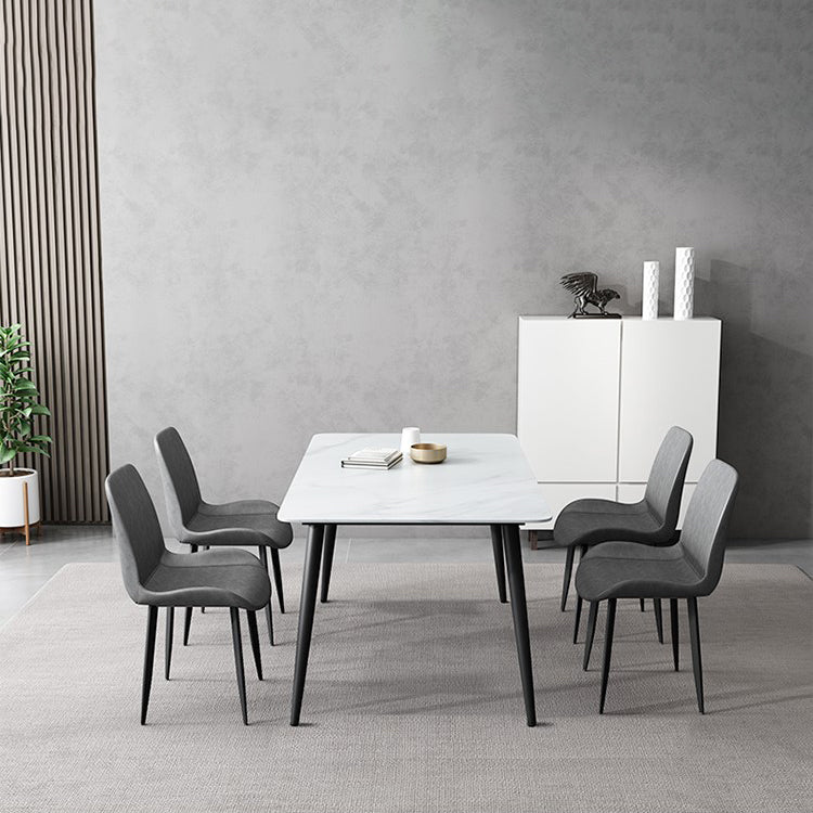 Stone Dining Room Collection Industrial Style Rectangle 4 Legs Dining Table Clearhalo ' dining_table' 'Dining Tables & Seating' 'Dining Tables' 'furn' 'furn_dining_table' 'Furniture' 'furniture_dining_table' 'Kitchen & Dining Furniture' 'kitchen&dining_furn' 'kitchen' 'kitchen_dining_table' 4467771