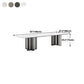 Industrial Rectangle Home Furniture Stone Double Pedestal Dining Table for Home Clearhalo ' dining_table' 'Dining Tables & Seating' 'Dining Tables' 'furn' 'furn_dining_table' 'Furniture' 'furniture_dining_table' 'Kitchen & Dining Furniture' 'kitchen&dining_furn' 'kitchen' 'kitchen_dining_table' 4467790