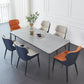 Rectangle Dining Table Sintered Stone Table Industrial Style with 4 Legs Gray Without Chairs Clearhalo ' dining_table' 'Dining Tables & Seating' 'Dining Tables' 'furn' 'furn_dining_table' 'Furniture' 'furniture_dining_table' 'Kitchen & Dining Furniture' 'kitchen&dining_furn' 'kitchen' 'kitchen_dining_table' 4467810