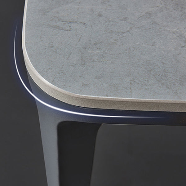Rectangle Dining Table Sintered Stone Table Industrial Style with 4 Legs Clearhalo ' dining_table' 'Dining Tables & Seating' 'Dining Tables' 'furn' 'furn_dining_table' 'Furniture' 'furniture_dining_table' 'Kitchen & Dining Furniture' 'kitchen&dining_furn' 'kitchen' 'kitchen_dining_table' 4467818