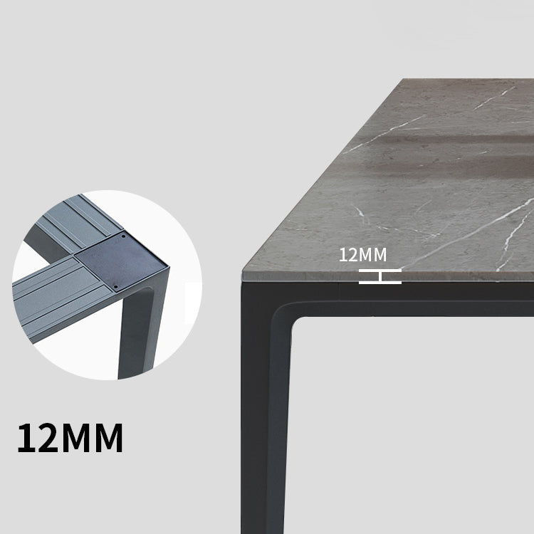 Sintered Stone Dining Table Industrial Style 4 Legs Table for Dining Room Clearhalo ' dining_table' 'Dining Tables & Seating' 'Dining Tables' 'furn' 'furn_dining_table' 'Furniture' 'furniture_dining_table' 'Kitchen & Dining Furniture' 'kitchen&dining_furn' 'kitchen' 'kitchen_dining_table' 4467830