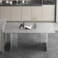 Modern Dining Table Rectangle Sintered Stone Table with Acrylic Base for Kitchen Gray Without Chairs Clearhalo ' dining_table' 'Dining Tables & Seating' 'Dining Tables' 'furn' 'furn_dining_table' 'Furniture' 'furniture_dining_table' 'Kitchen & Dining Furniture' 'kitchen&dining_furn' 'kitchen' 'kitchen_dining_table' 4467840