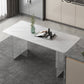 Modern Dining Table Rectangle Sintered Stone Table with Acrylic Base for Kitchen Clearhalo ' dining_table' 'Dining Tables & Seating' 'Dining Tables' 'furn' 'furn_dining_table' 'Furniture' 'furniture_dining_table' 'Kitchen & Dining Furniture' 'kitchen&dining_furn' 'kitchen' 'kitchen_dining_table' 4467842