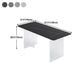 Modern Dining Table Rectangle Sintered Stone Table with Acrylic Base for Kitchen Clearhalo ' dining_table' 'Dining Tables & Seating' 'Dining Tables' 'furn' 'furn_dining_table' 'Furniture' 'furniture_dining_table' 'Kitchen & Dining Furniture' 'kitchen&dining_furn' 'kitchen' 'kitchen_dining_table' 4467844