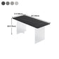 Modern Dining Table Rectangle Sintered Stone Table with Acrylic Base for Kitchen Clearhalo ' dining_table' 'Dining Tables & Seating' 'Dining Tables' 'furn' 'furn_dining_table' 'Furniture' 'furniture_dining_table' 'Kitchen & Dining Furniture' 'kitchen&dining_furn' 'kitchen' 'kitchen_dining_table' 4467845