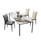 Rectangle Industrial Dining Table Sintered Stone Fixed Table with 4 Metal Legs Clearhalo ' dining_table' 'Dining Tables & Seating' 'Dining Tables' 'furn' 'furn_dining_table' 'Furniture' 'furniture_dining_table' 'Kitchen & Dining Furniture' 'kitchen&dining_furn' 'kitchen' 'kitchen_dining_table' 4467857