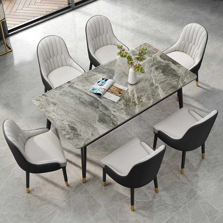 Simplicity Style Rectangle Home Furniture Stone Dining Table with 4-foot Gris L 180 x l 90 x H 75 cm Sans Chaises Clearhalo ' dining_table' 'Accueil' 'Cuisine et Meubles de Salle √† Manger' 'Dining Tables & Seating' 'Dining Tables' 'furn' 'furn_dining_table' 'Furniture' 'furniture_dining_table' 'Kitchen & Dining Furniture' 'kitchen&dining_furn' 'kitchen' 'kitchen_dining_table' 'Meubles' 'Tables de Salle √† Manger & Si√®ges' 'Tables √† Manger' 4467868