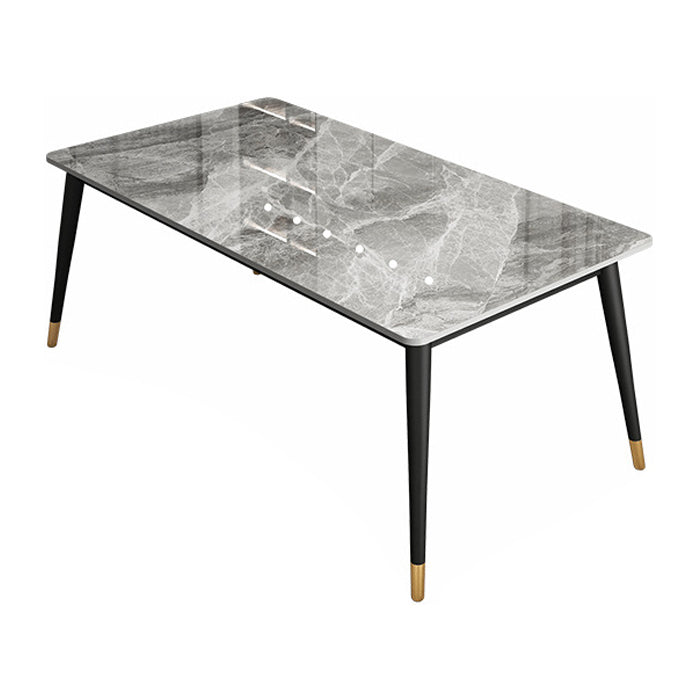 Simplicity Style Rectangle Home Furniture Stone Dining Table with 4-foot Gris Sans Chaises Clearhalo ' dining_table' 'Accueil' 'Cuisine et Meubles de Salle √† Manger' 'Dining Tables & Seating' 'Dining Tables' 'furn' 'furn_dining_table' 'Furniture' 'furniture_dining_table' 'Kitchen & Dining Furniture' 'kitchen&dining_furn' 'kitchen' 'kitchen_dining_table' 'Meubles' 'Tables de Salle √† Manger & Si√®ges' 'Tables √† Manger' 4467870