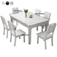 Rectangle Modern Dining Table Sintered Stone Fixed Table with 4 Wood Legs Clearhalo ' dining_table' 'Dining Tables & Seating' 'Dining Tables' 'furn' 'furn_dining_table' 'Furniture' 'furniture_dining_table' 'Kitchen & Dining Furniture' 'kitchen&dining_furn' 'kitchen' 'kitchen_dining_table' 4467892
