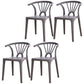 Modern Plastic Stackable Side Chair Slat Back Matte Finish Dining Chair Dark Gray 4 Piece Set Clearhalo ' kitchen&dining_furn' 'Dining Chairs' 'Dining Tables & Seating' 'dining_chair' 'furn' 'furn_dining_chair' 'Furniture' 'furniture_dining_chair' 'Kitchen & Dining Furniture' 'kitchen' 4467906