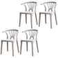 Modern Plastic Stackable Side Chair Slat Back Matte Finish Dining Chair Light Gray 4 Piece Set Clearhalo ' kitchen&dining_furn' 'Dining Chairs' 'Dining Tables & Seating' 'dining_chair' 'furn' 'furn_dining_chair' 'Furniture' 'furniture_dining_chair' 'Kitchen & Dining Furniture' 'kitchen' 4467912