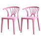 Modern Plastic Stackable Side Chair Slat Back Matte Finish Dining Chair Pink 2 Piece Set Clearhalo ' kitchen&dining_furn' 'Dining Chairs' 'Dining Tables & Seating' 'dining_chair' 'furn' 'furn_dining_chair' 'Furniture' 'furniture_dining_chair' 'Kitchen & Dining Furniture' 'kitchen' 4467918