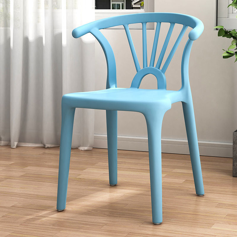Modern Plastic Stackable Side Chair Slat Back Matte Finish Dining Chair Light Blue 1 Piece Clearhalo ' kitchen&dining_furn' 'Dining Chairs' 'Dining Tables & Seating' 'dining_chair' 'furn' 'furn_dining_chair' 'Furniture' 'furniture_dining_chair' 'Kitchen & Dining Furniture' 'kitchen' 4467923