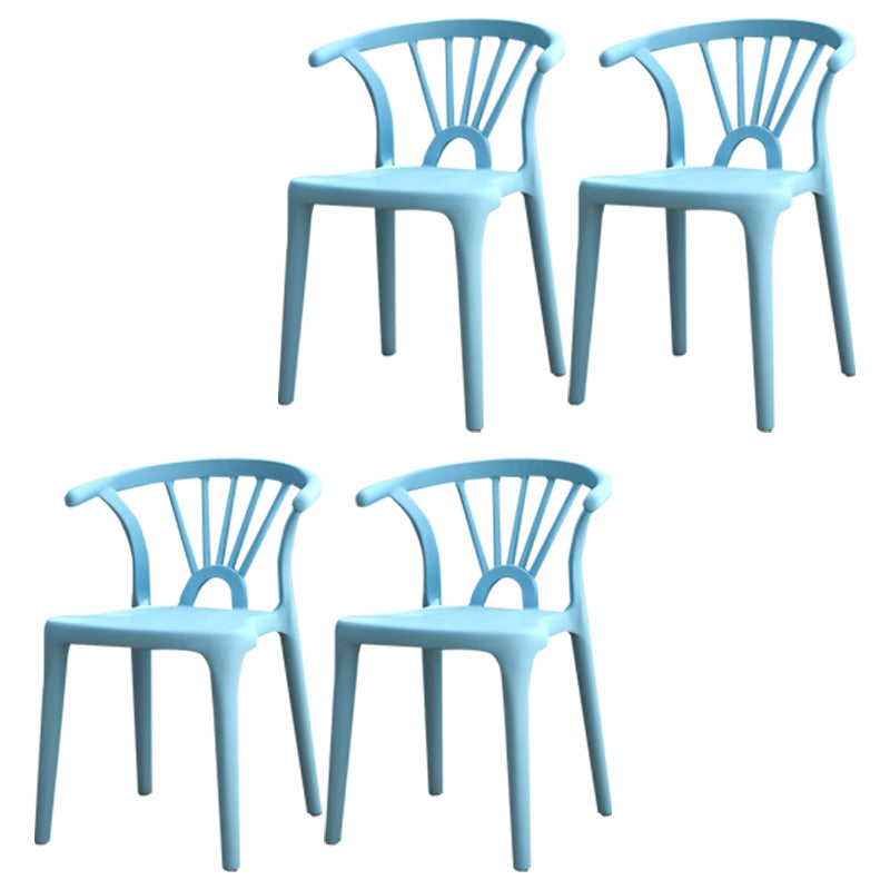 Modern Plastic Stackable Side Chair Slat Back Matte Finish Dining Chair Light Blue 4 Piece Set Clearhalo ' kitchen&dining_furn' 'Dining Chairs' 'Dining Tables & Seating' 'dining_chair' 'furn' 'furn_dining_chair' 'Furniture' 'furniture_dining_chair' 'Kitchen & Dining Furniture' 'kitchen' 4467925
