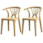 Modern Plastic Stackable Side Chair Slat Back Matte Finish Dining Chair Khaki 2 Piece Set Clearhalo ' kitchen&dining_furn' 'Dining Chairs' 'Dining Tables & Seating' 'dining_chair' 'furn' 'furn_dining_chair' 'Furniture' 'furniture_dining_chair' 'Kitchen & Dining Furniture' 'kitchen' 4467930