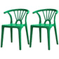 Modern Plastic Stackable Side Chair Slat Back Matte Finish Dining Chair Dark Green 2 Piece Set Clearhalo ' kitchen&dining_furn' 'Dining Chairs' 'Dining Tables & Seating' 'dining_chair' 'furn' 'furn_dining_chair' 'Furniture' 'furniture_dining_chair' 'Kitchen & Dining Furniture' 'kitchen' 4467933