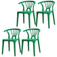 Modern Plastic Stackable Side Chair Slat Back Matte Finish Dining Chair Dark Green 4 Piece Set Clearhalo ' kitchen&dining_furn' 'Dining Chairs' 'Dining Tables & Seating' 'dining_chair' 'furn' 'furn_dining_chair' 'Furniture' 'furniture_dining_chair' 'Kitchen & Dining Furniture' 'kitchen' 4467934