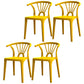 Modern Plastic Stackable Side Chair Slat Back Matte Finish Dining Chair Ginger 4 Piece Set Clearhalo ' kitchen&dining_furn' 'Dining Chairs' 'Dining Tables & Seating' 'dining_chair' 'furn' 'furn_dining_chair' 'Furniture' 'furniture_dining_chair' 'Kitchen & Dining Furniture' 'kitchen' 4467937