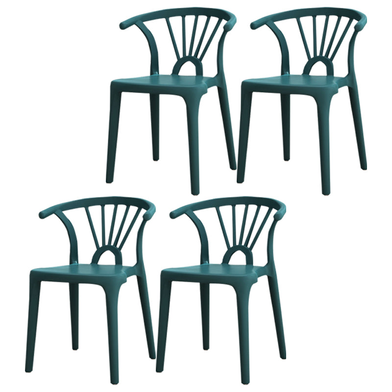 Modern Plastic Stackable Side Chair Slat Back Matte Finish Dining Chair Dark Blue 4 Piece Set Clearhalo ' kitchen&dining_furn' 'Dining Chairs' 'Dining Tables & Seating' 'dining_chair' 'furn' 'furn_dining_chair' 'Furniture' 'furniture_dining_chair' 'Kitchen & Dining Furniture' 'kitchen' 4467940
