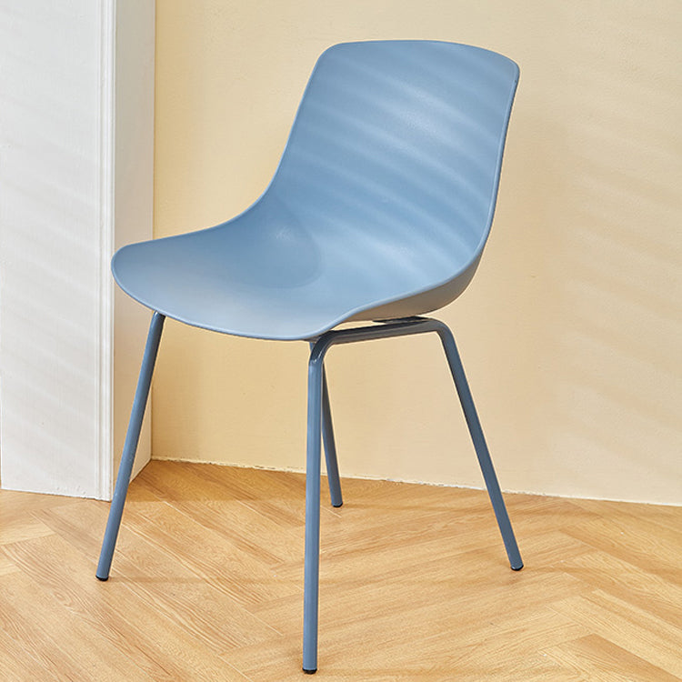 Contemporary Design Plastic Dining Armless Chair Solid Back Chair for Home Clearhalo ' kitchen&dining_furn' 'Dining Chairs' 'Dining Tables & Seating' 'dining_chair' 'Furniture' 'furniture_dining_chair' 'Kitchen & Dining Furniture' 'kitchen' 4467948