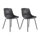 Contemporary Design Plastic Dining Armless Chair Solid Back Chair for Home Black Set of 2 Clearhalo ' kitchen&dining_furn' 'Dining Chairs' 'Dining Tables & Seating' 'dining_chair' 'Furniture' 'furniture_dining_chair' 'Kitchen & Dining Furniture' 'kitchen' 4467951