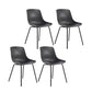 Contemporary Design Plastic Dining Armless Chair Solid Back Chair for Home Black Set of 4 Clearhalo ' kitchen&dining_furn' 'Dining Chairs' 'Dining Tables & Seating' 'dining_chair' 'Furniture' 'furniture_dining_chair' 'Kitchen & Dining Furniture' 'kitchen' 4467952