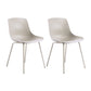 Contemporary Design Plastic Dining Armless Chair Solid Back Chair for Home Grey Set of 2 Clearhalo ' kitchen&dining_furn' 'Dining Chairs' 'Dining Tables & Seating' 'dining_chair' 'Furniture' 'furniture_dining_chair' 'Kitchen & Dining Furniture' 'kitchen' 4467957