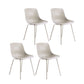 Contemporary Design Plastic Dining Armless Chair Solid Back Chair for Home Grey Set of 4 Clearhalo ' kitchen&dining_furn' 'Dining Chairs' 'Dining Tables & Seating' 'dining_chair' 'Furniture' 'furniture_dining_chair' 'Kitchen & Dining Furniture' 'kitchen' 4467958