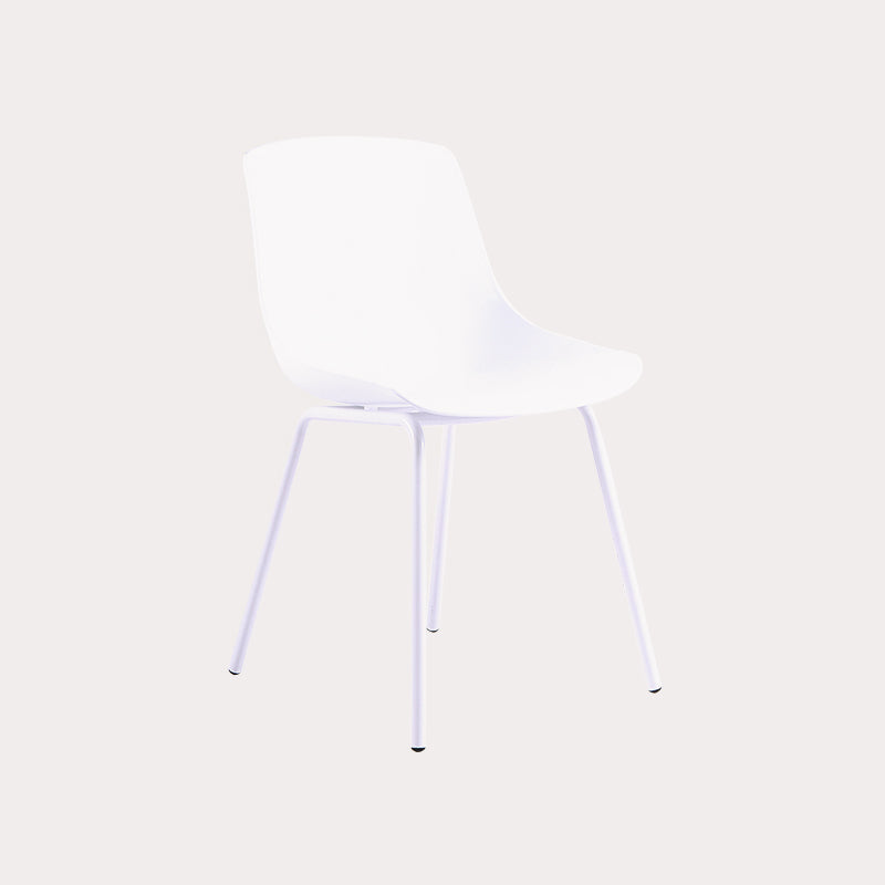 Contemporary Design Plastic Dining Armless Chair Solid Back Chair for Home White 1 Piece Clearhalo ' kitchen&dining_furn' 'Dining Chairs' 'Dining Tables & Seating' 'dining_chair' 'Furniture' 'furniture_dining_chair' 'Kitchen & Dining Furniture' 'kitchen' 4467967