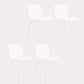 Contemporary Design Plastic Dining Armless Chair Solid Back Chair for Home White Set of 4 Clearhalo ' kitchen&dining_furn' 'Dining Chairs' 'Dining Tables & Seating' 'dining_chair' 'Furniture' 'furniture_dining_chair' 'Kitchen & Dining Furniture' 'kitchen' 4467970